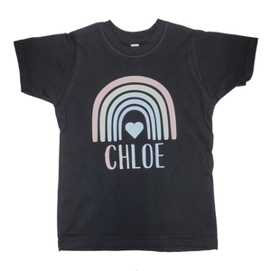 Rainbow Name Black Tee